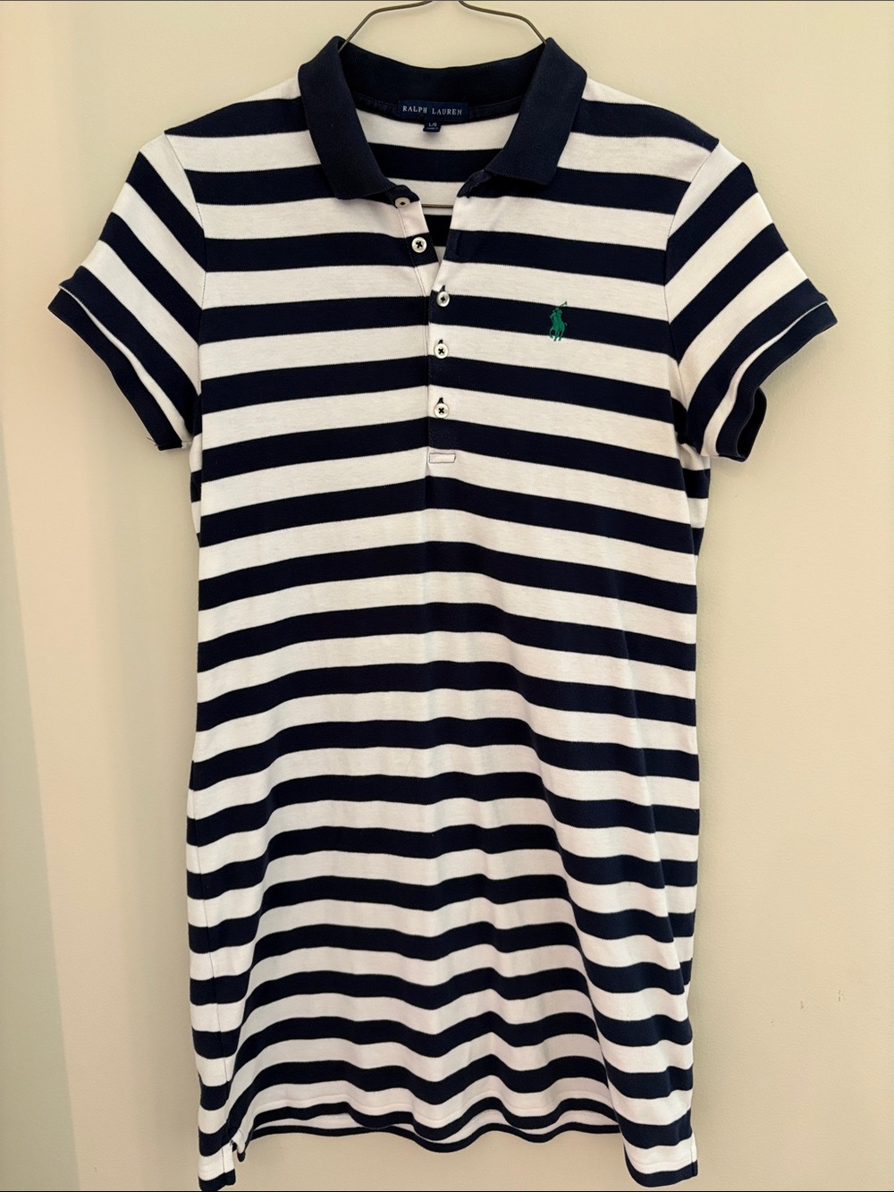 Women’s Ralph Lauren Navy and White Striped Polo Dress